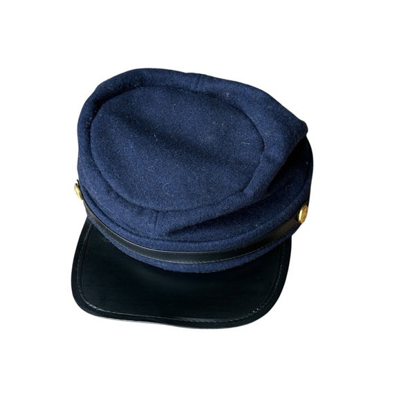 Civil War Union Soldier Costume Hat 100% Wool Size Medium Replica Cap - Picture 2 of 7